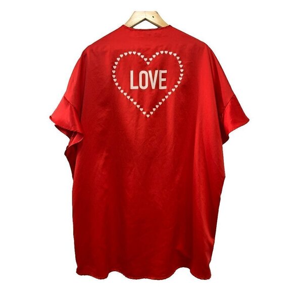 Victoria’s Secret Red Robe Satin Kimono One Size - Picture 2 of 3